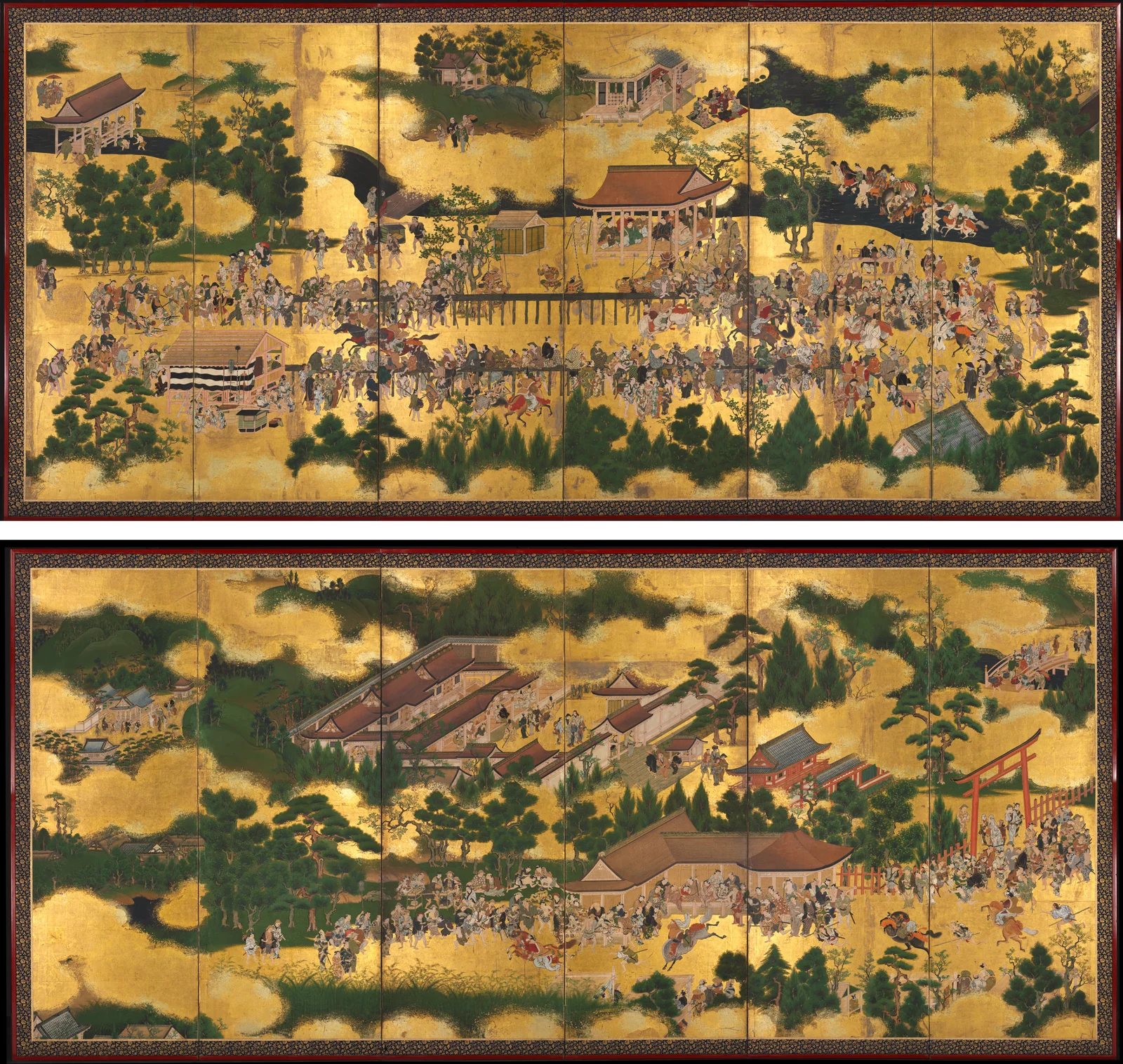 Unknown, Horse Race at the Kamo Shrine, early to mid-1600s