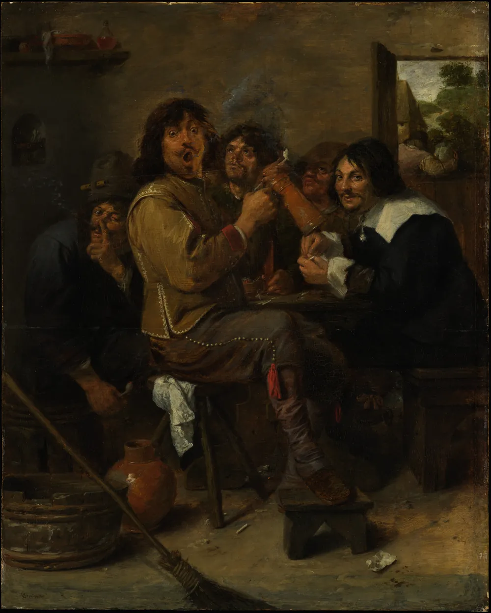 Adriaen Brouwer, The Smokers, ca. 1636