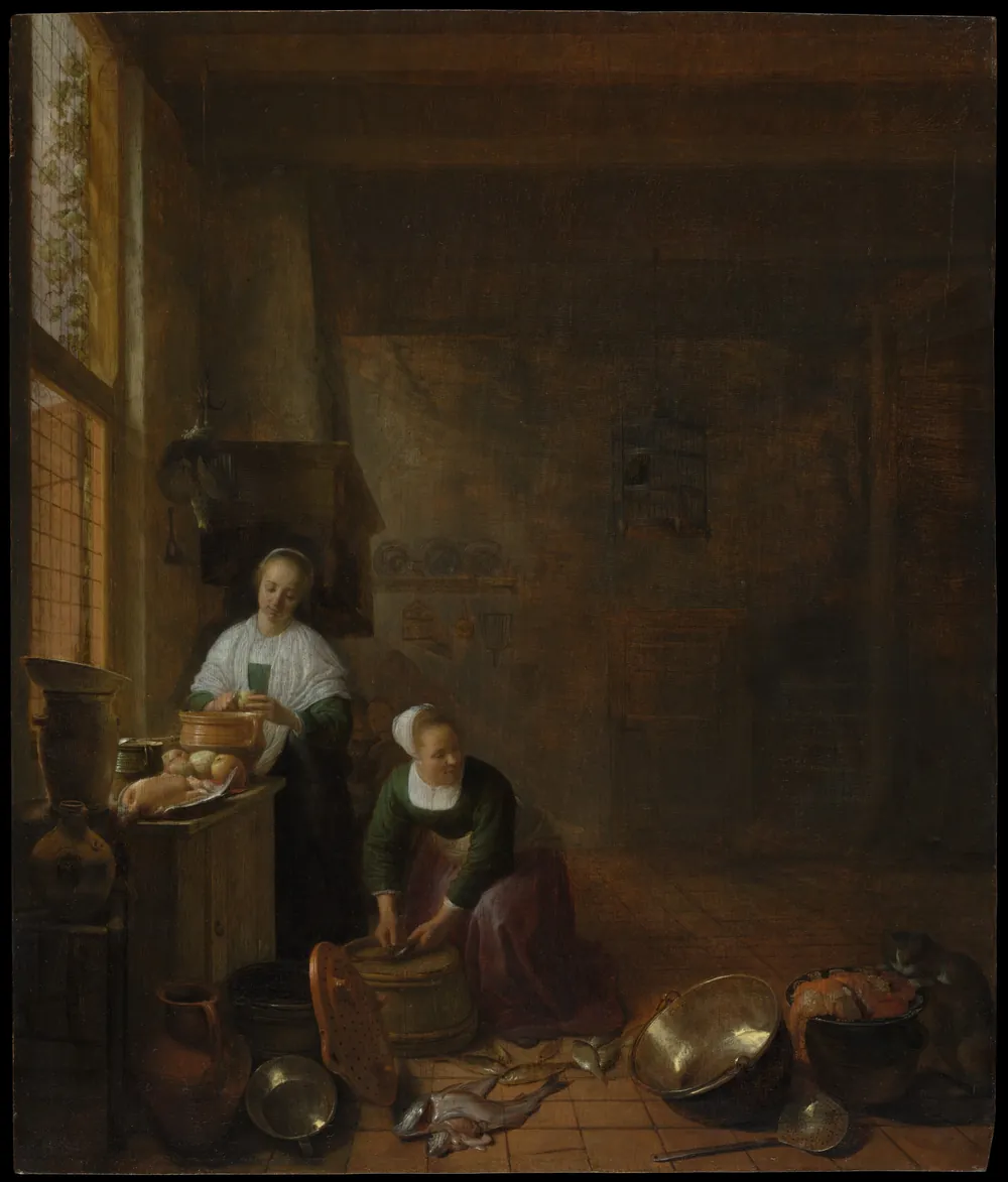 Hendrick Sorgh, A Kitchen, ca. 1643