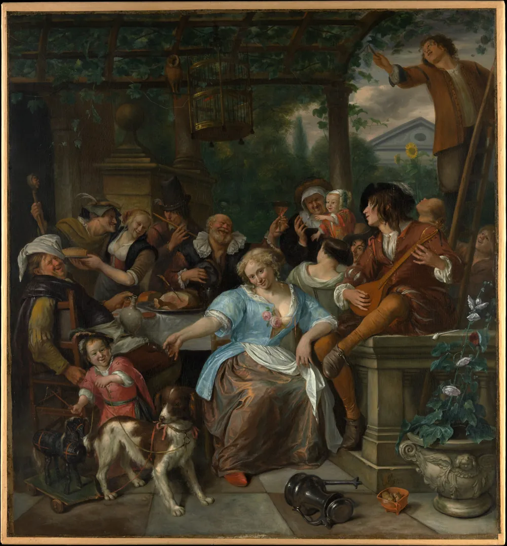 Jan Steen, Merry Company on a Terrace, ca. 1670